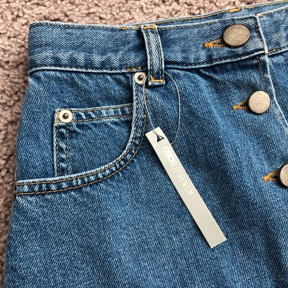 Asos Denim Button Skirt Womens US 2 - Picture 2 of 8